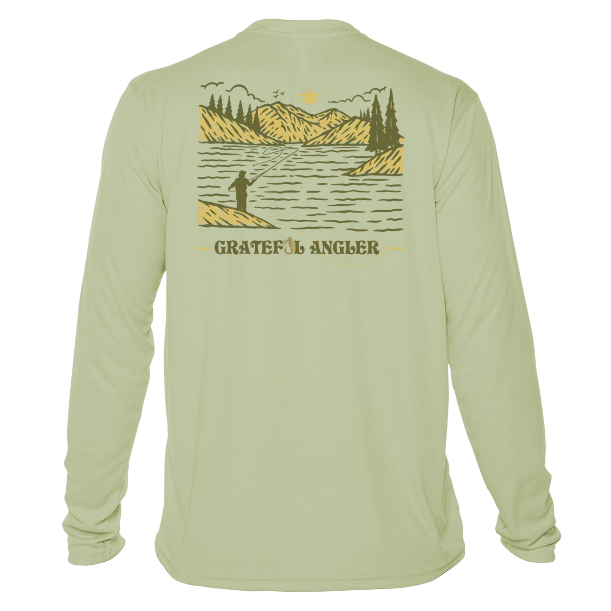Grateful Angler Mountain Fishing UV Shirt 2XLG / Pale Yellow